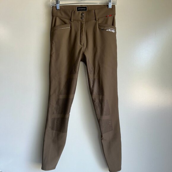 B VERTIGO Patricia High Rise Full Seat Thermo Winter Breeches Beige US Size 22 - Picture 1 of 13